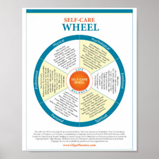 Self-Care Wheel Poster