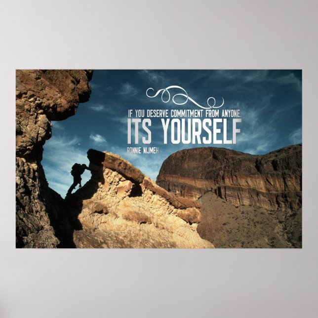 Self Commitment Inspirational Poster Print (Front)