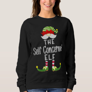 Self Concerned Elf Group Christmas Pajama Party Sweatshirt