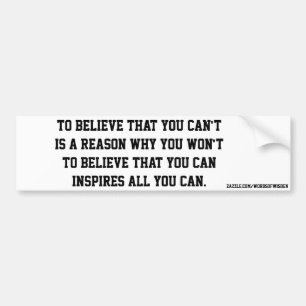 Self confidence bumper sticker