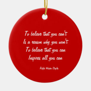 Self confidence ceramic tree decoration