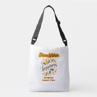 self-confidence, happiness, text, inspirational  crossbody bag