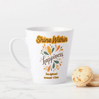 self-confidence, happiness, text, inspirational  latte mug