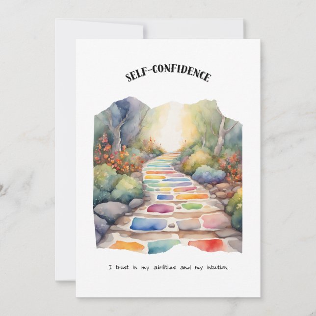 Self-Confidence Positive Affirmation Card (Front)