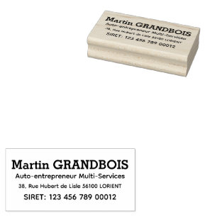 self-contractor 3 lines rubber stamp