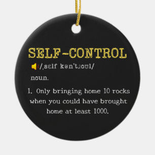 Self Control Definition Funny Personalized Ceramic Tree Decoration