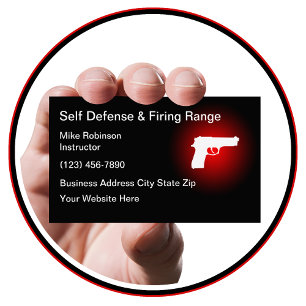 Self Defence Shooting Range Business Card