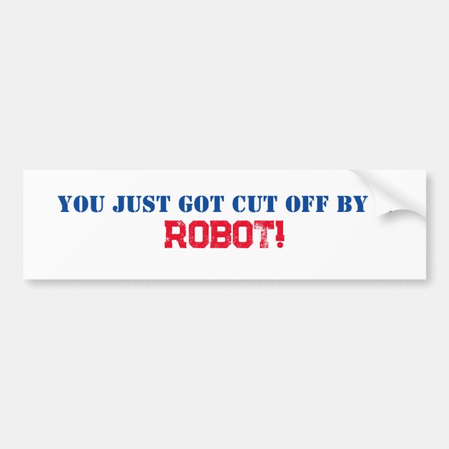 Self-Driving Car Bumper Sticker (Front)