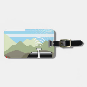 Self-driving car. Driverless car. Luggage Tag