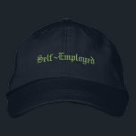 Self Employed Custom Text Print No Boss, No Limits Embroidered Hat<br><div class="desc">"Self-employed and thriving. Building my own path,  one step at a time. No limits,  no boss—just ambition and freedom."</div>