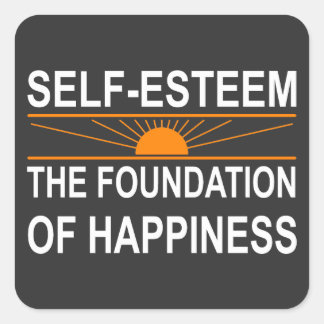 Self-Esteem and Happiness Square Sticker