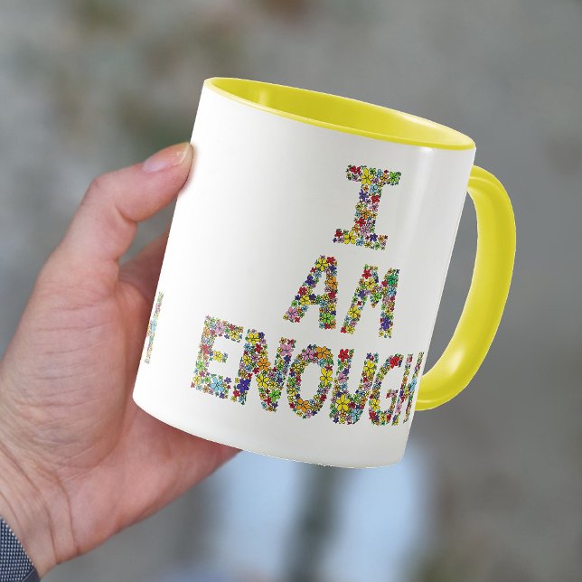 Self esteem inspirational floral Mug  (Creator Uploaded)