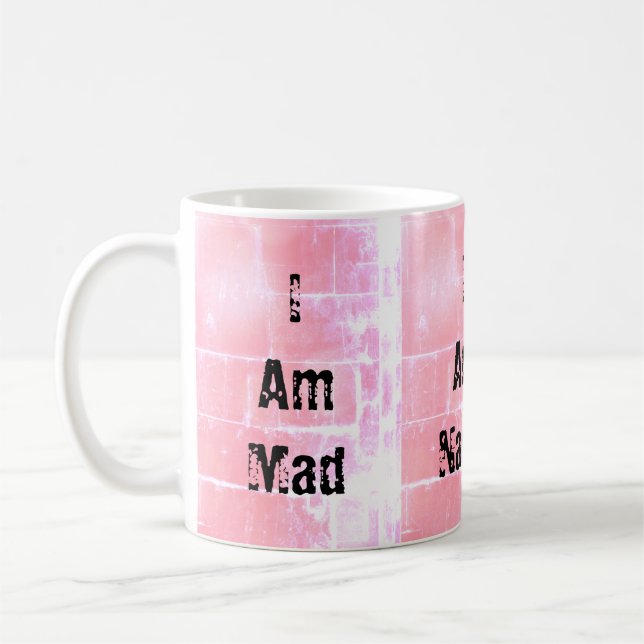 Self Expression Text Rustic Pink Background Design Coffee Mug (Left)