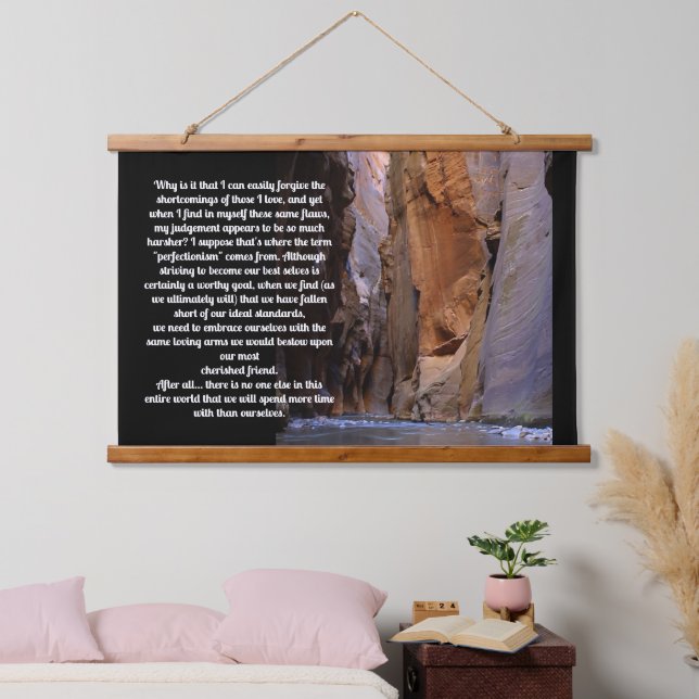 Self Forgiveness Inspirational Hanging Tapestry (Bedroom)