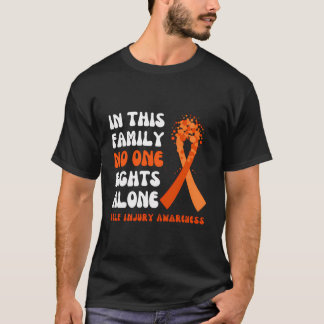 Self Injury Awareness Orange Ribbon Hope Family Fi T-Shirt