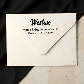 Self Inking Address Stamp Minimalist Modern Style