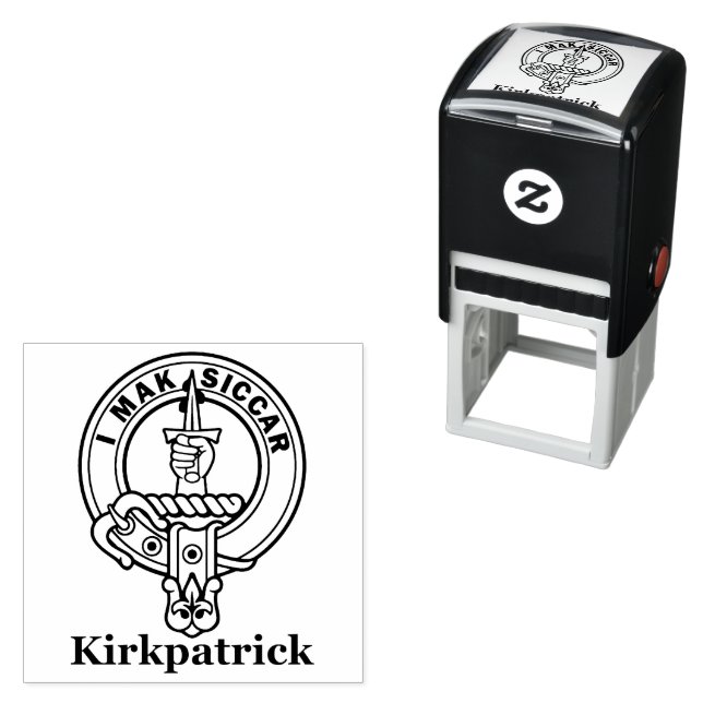 Self-Inking Clan Kirkpatrick Crest Rubber Stamp (In Situ)