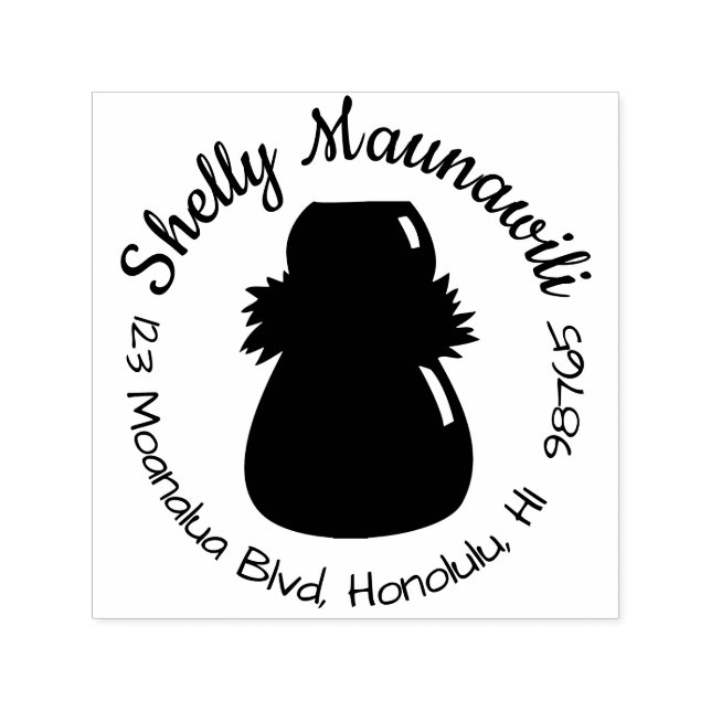 Self Inking Hawaiian Return Address Stamp Ipu Hula (Design)