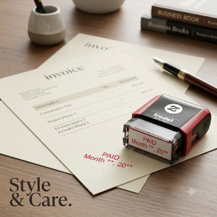 Self Inking Paid Stamp Featuring Custom Date Line