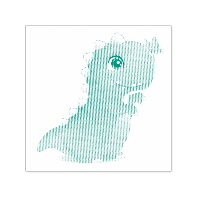 SELF INKING RUBBER STAMP : BABY DINOSAUR (Design)