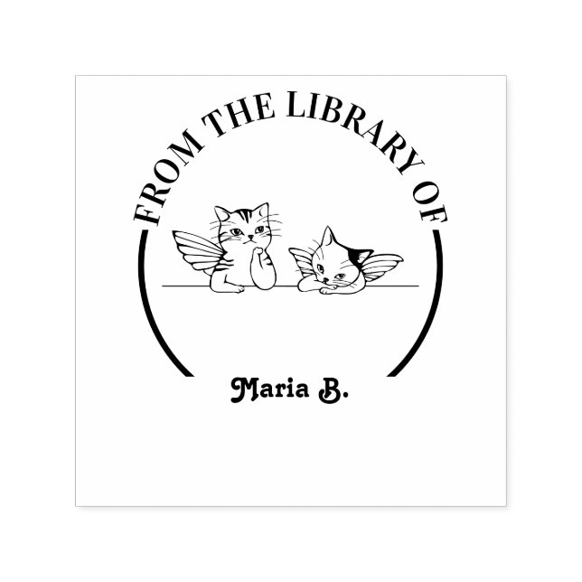 Self Inking Rubber Stamp Custom Library Stamp (Design)