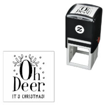 Self inking stamp Christmas deer funny