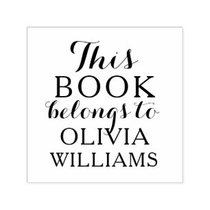 Self Inking Stamp This Book Belongs To