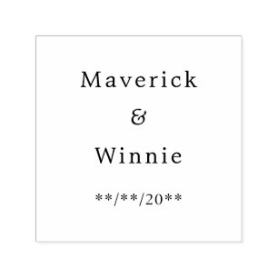 Self-inking Stamp with Couple’s Name and Date