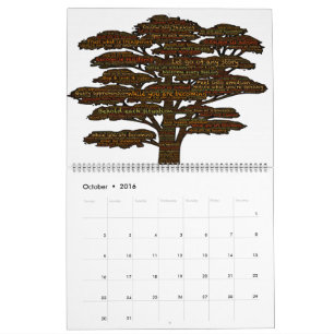 Self-Liberation Word & Emoji-Art Wall Calendar