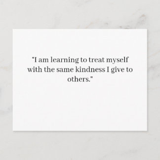 Self‑Love Affirmation Postcard | Minimalist Positi