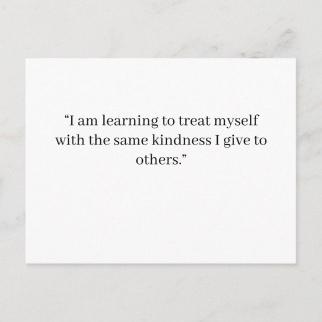 Self‑Love Affirmation Postcard | Minimalist Positi (Front)