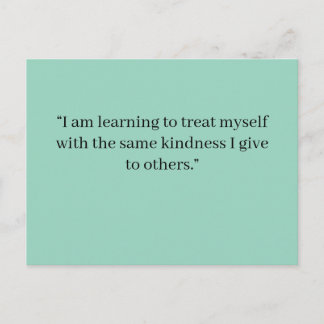 Self‑Love Affirmation Postcard | Minimalist Positi