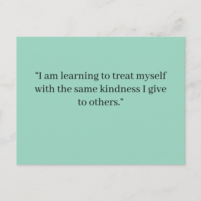 Self‑Love Affirmation Postcard | Minimalist Positi (Front)