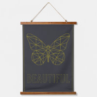 Self-love affirmation poster origami butterfly