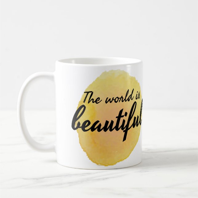 self love affirmation words for self care coffee mug (Left)