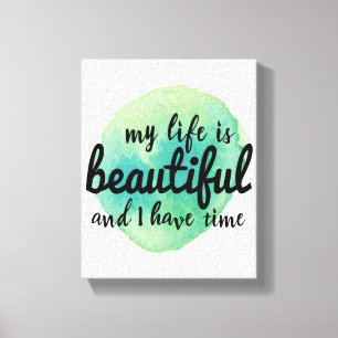 self love affirmations for life acceptance canvas print