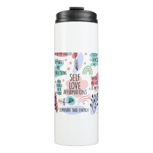 Self Love Affirmations Thermal Tumbler
