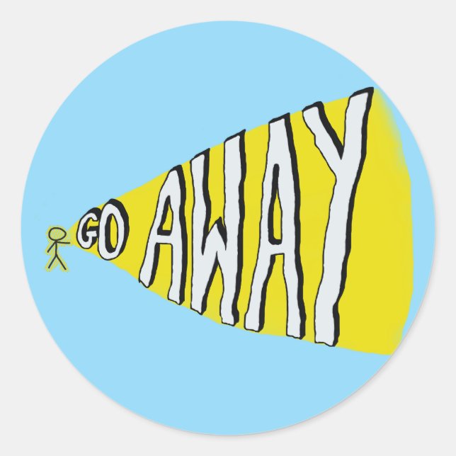 Self love alone time go away classic round sticker (Front)