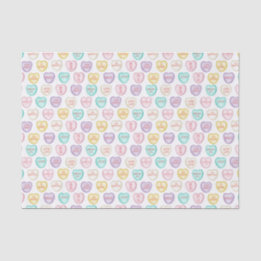 Self Love Candy Hearts - White Tissue Paper