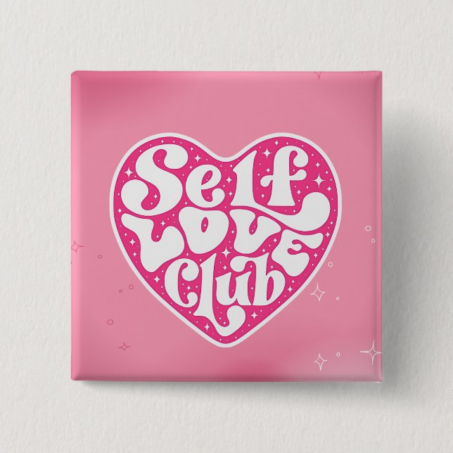 Self Love Club 15 Cm Square Badge (Front)