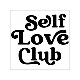 Self Love Club Minimal Black White Self-inking Stamp