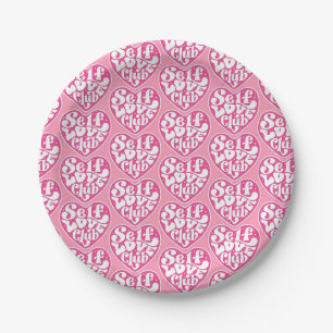 Self Love Club Paper Plate