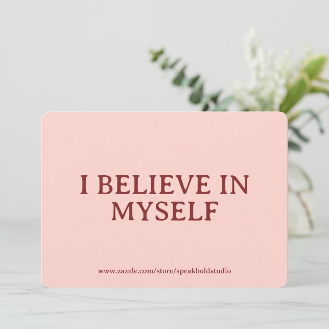 Self-Love, Confidence, Custom Gift for Her Holiday Card (Standing Front)