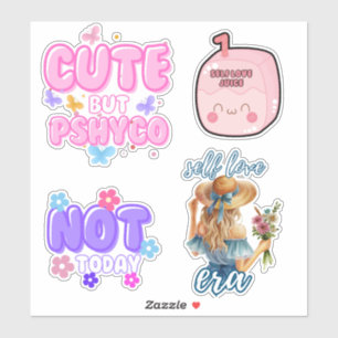 Self Love Cute girly Aesthetic Sticker Pack