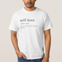 Self-Love Definition Minimalist Tee Editable Text