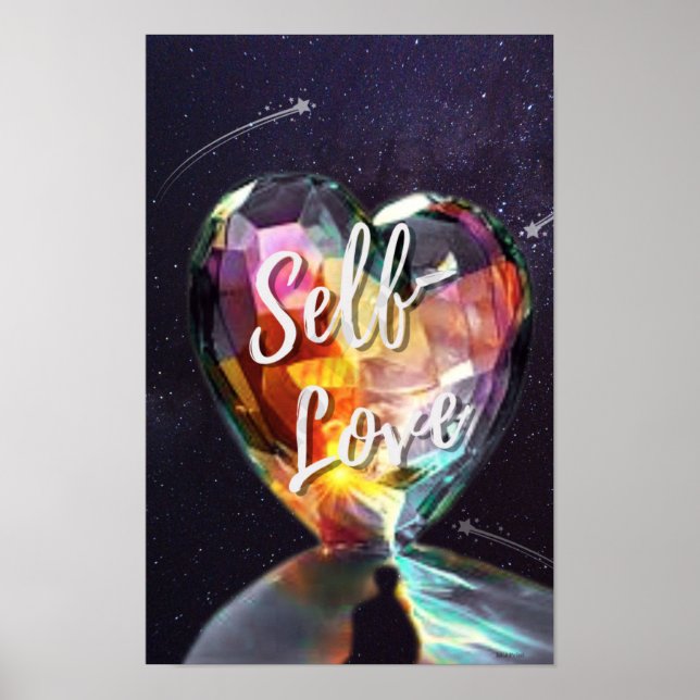 Self Love Galaxy Heart Poster Inspirational 11x17 (Front)