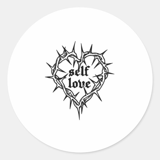 Self Love Heart Sticker  (Front)