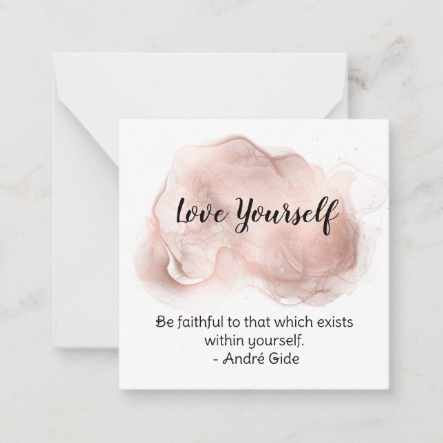 *~* Self Love Inpiration AP62 Flat Note Card (Front)