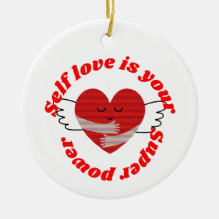Self love is your super power.   ceramic tree decoration
