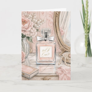 Self Love Perfume Bottle Watercolor Greeting Card